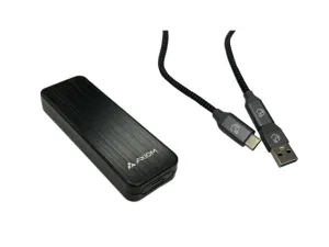 Axiom - SSD - 1 TB - external (portable) - M.2 NVMe - USB 3.1 Gen 2 (USB-C connector) USBC31M21TB-AX