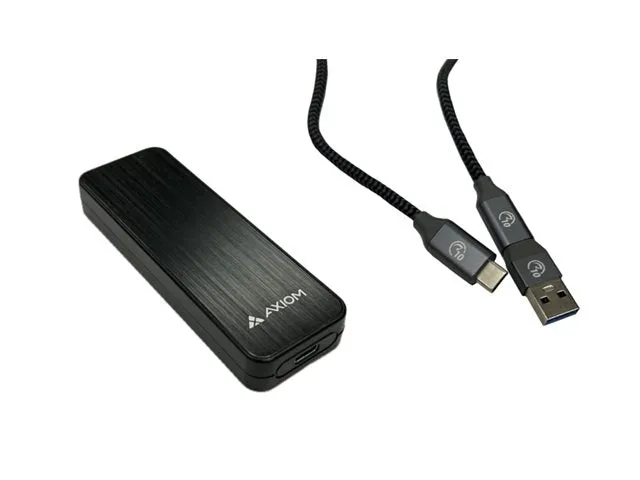 Axiom - SSD - 1 TB - external (portable) - M.2 NVMe - USB 3.1 Gen 2 (USB-C connector) USBC31M21TB-AX