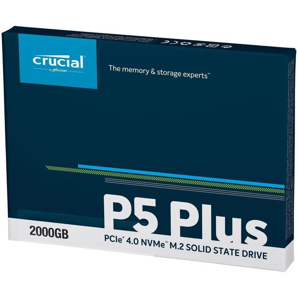 Crucial P5 Plus 2TB PCIe Gen 4.0 x4 NVMe M.2 2280 Solid State Drive - CT2000P5PSSD8