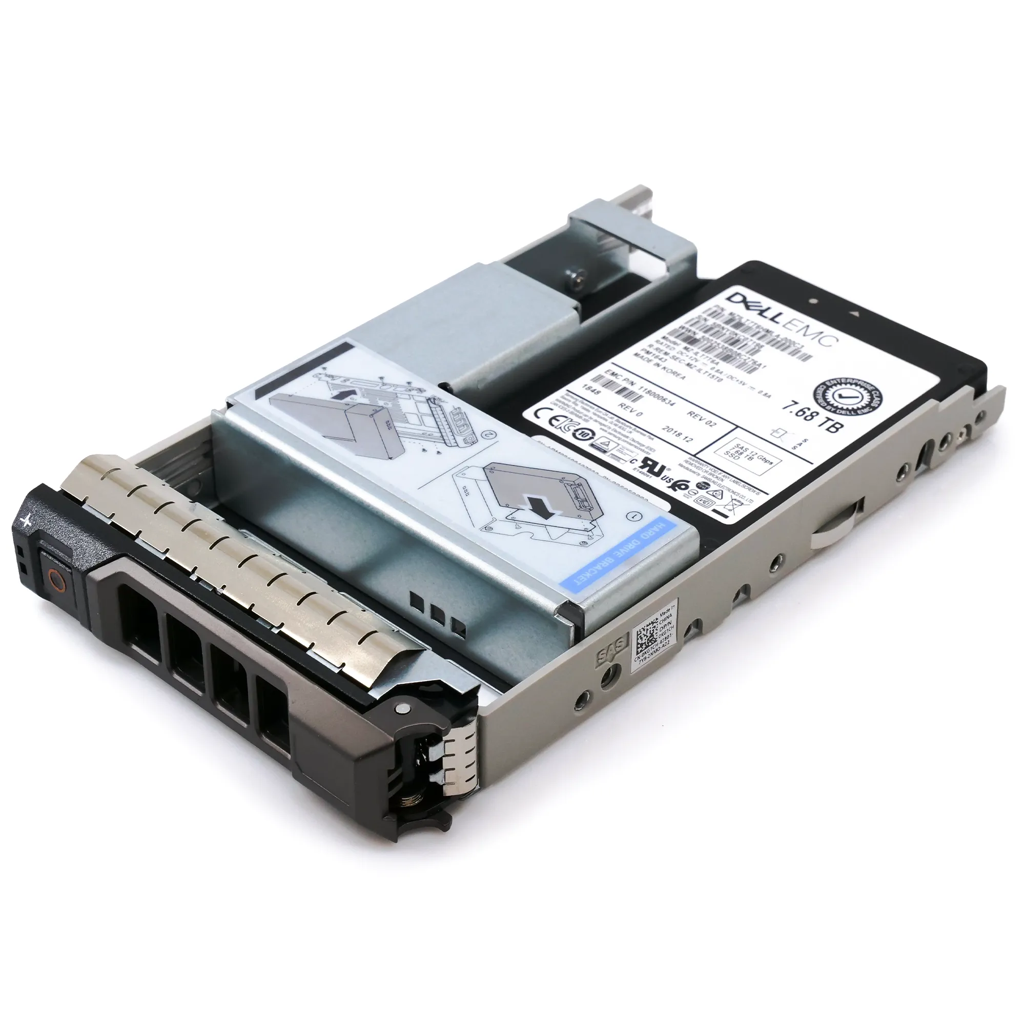 Dell EMC 118000634 G13 7.68TB SAS 12Gb/s 512e 1DWPD 3.5in Recertified Solid State Drive
