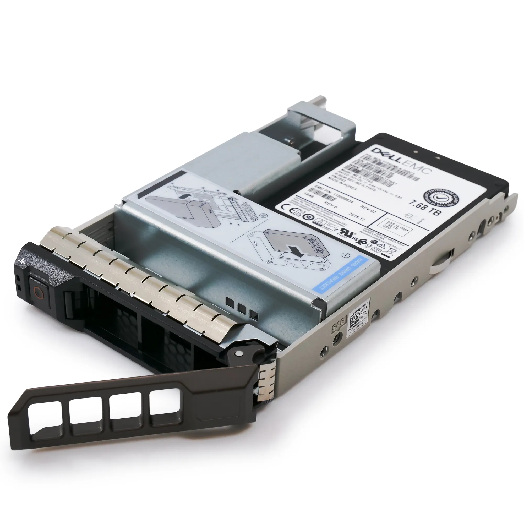 Dell EMC 118000634 G13 7.68TB SAS 12Gb/s 512e 1DWPD 3.5in Recertified Solid State Drive