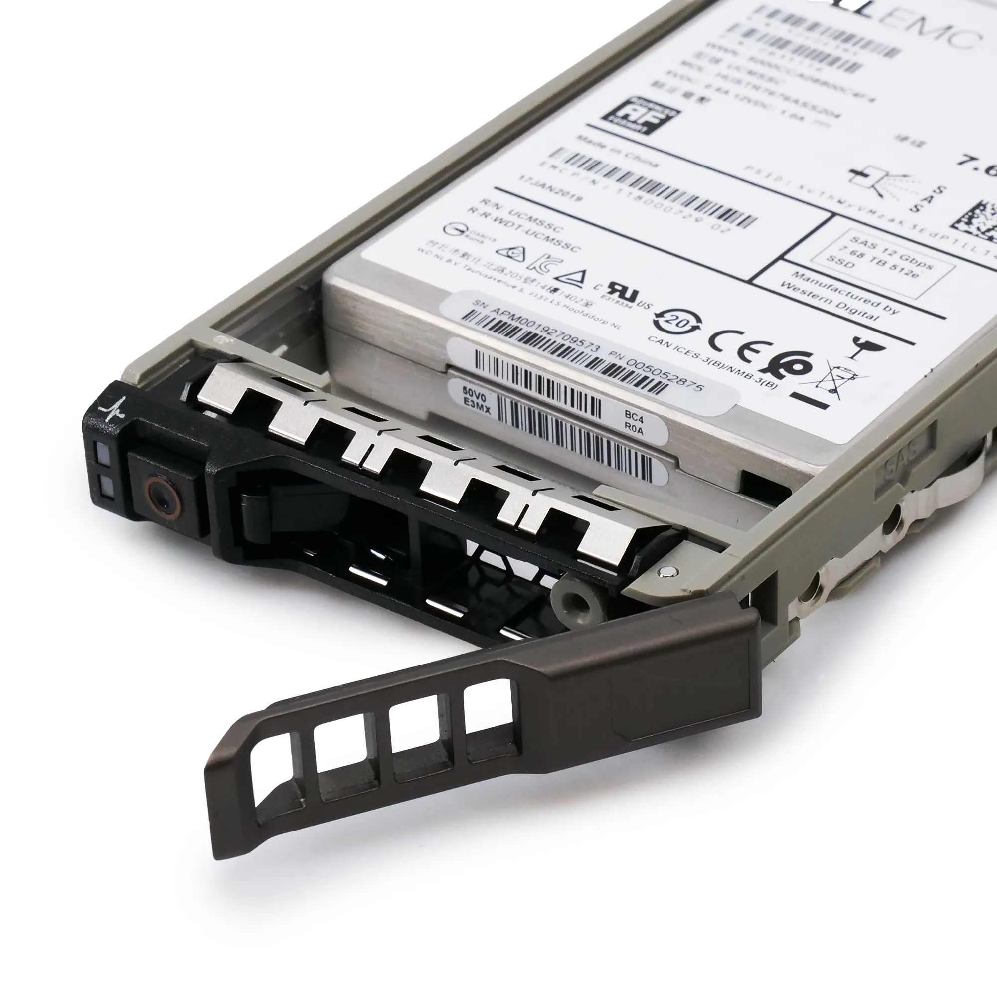 Dell EMC G13 HUSTR7676ASS204 0B35116 7.68TB SAS 12Gb/s 512e 1DWPD Read Intensive 2.5in Recertified Solid State Drive