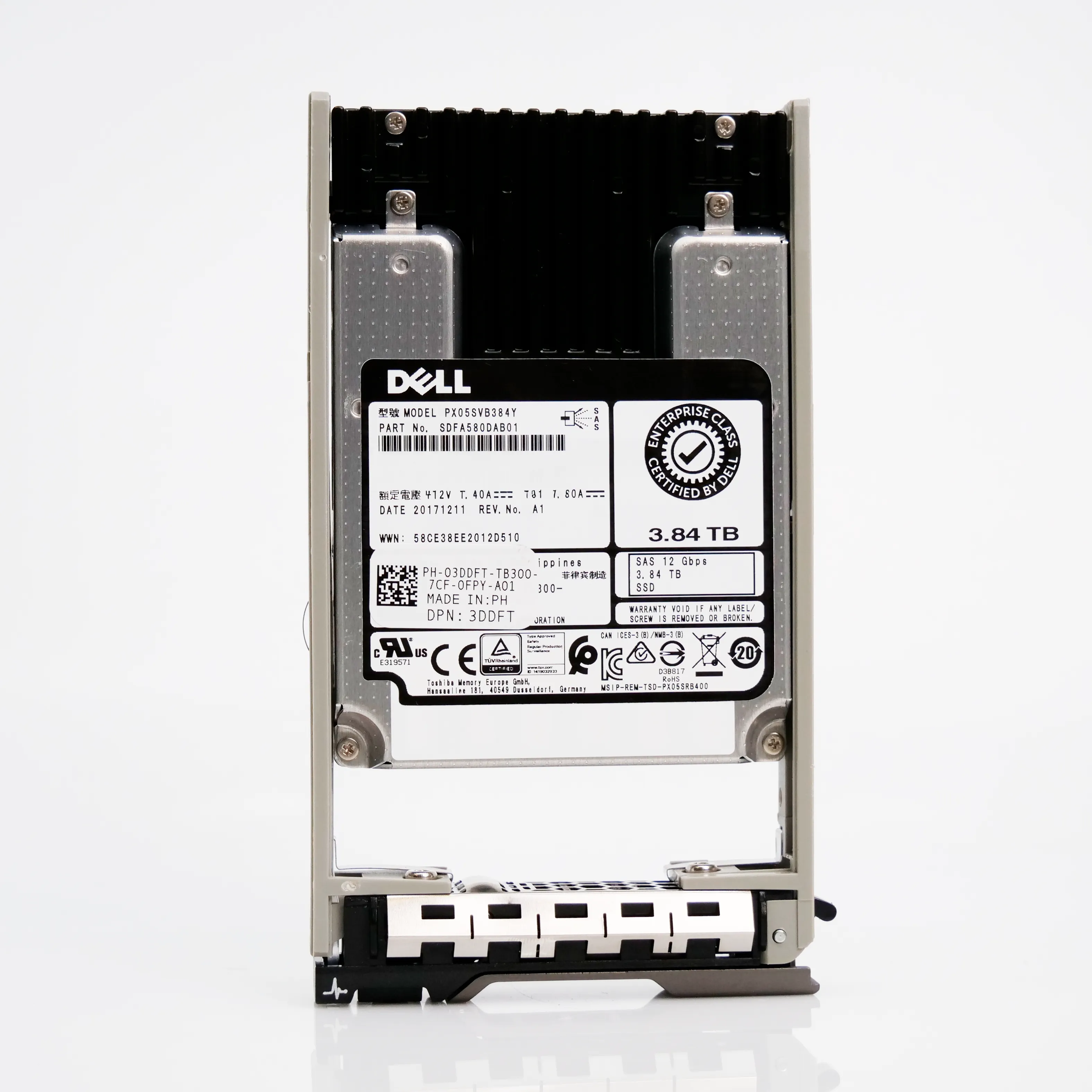 Dell G13 03DDFT 3.84TB 3 DWPD SAS-3 12Gb/s MLC 2.5in Recertified Solid State Drive
