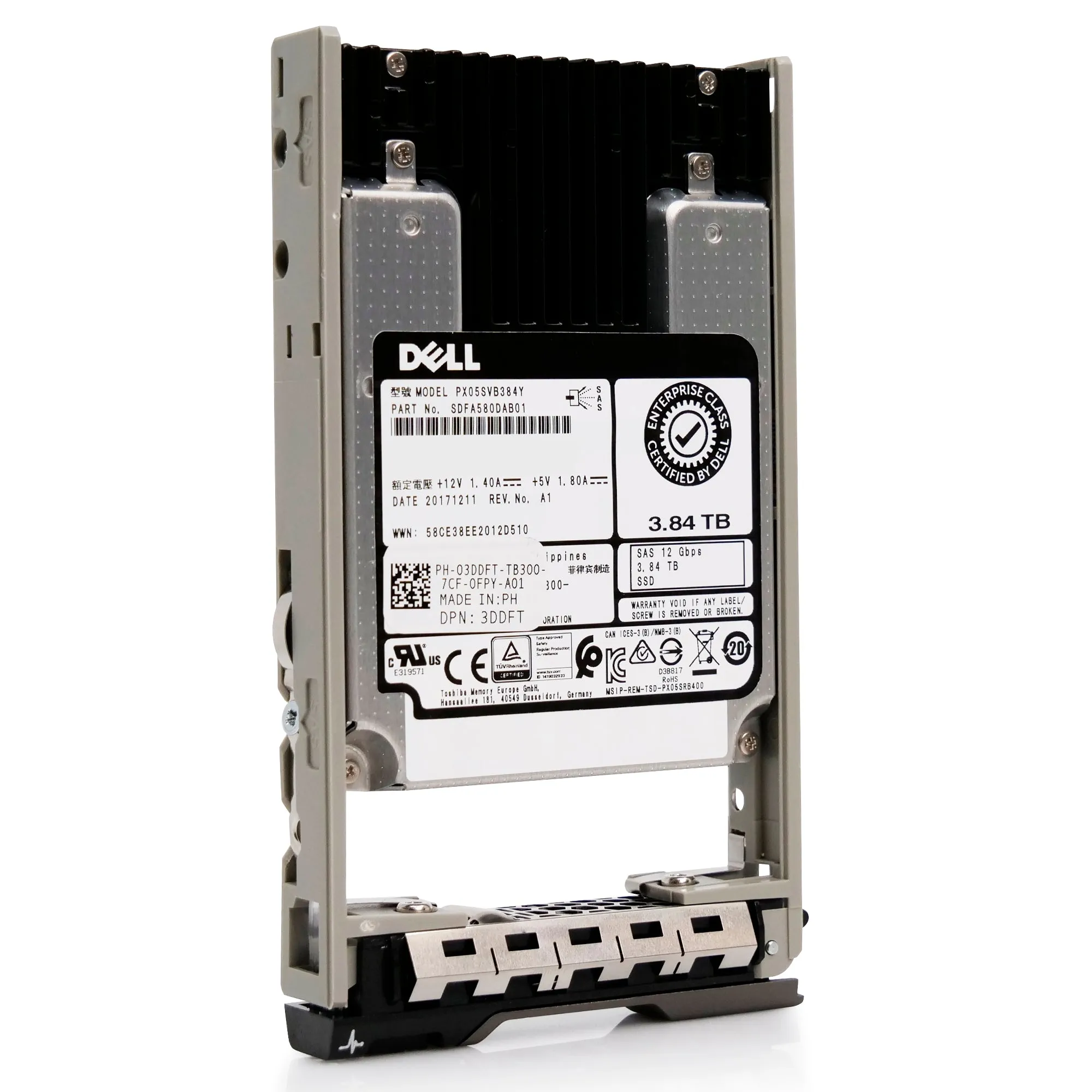 Dell G13 03DDFT 3.84TB 3 DWPD SAS-3 12Gb/s MLC 2.5in Refurbished SSD
