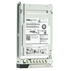 Dell G14 VD0JX KCM6XRUL7T68 7.68TB PCIe Gen 4.0 x4 8GB/s U.2 NVMe 1DWPD Read Intensive 2.5in Recertified Solid State Drive