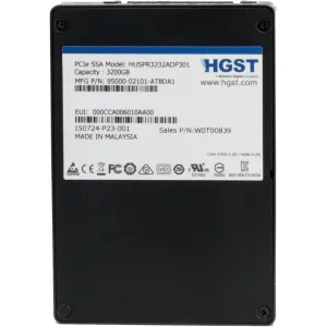 HGST SN100 HUSPR3232ADP301 0T00839 3.2TB PCIe Gen 3.0 x4 U.2 NVMe 2.5in Recertified Solid State Drive