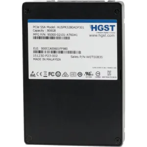 HGST SN100 HUSPR3280ADP301 W0T00835 800GB PCIe Gen 3.0 x4 U.2 NVMe 2.5in Refurbished SSD