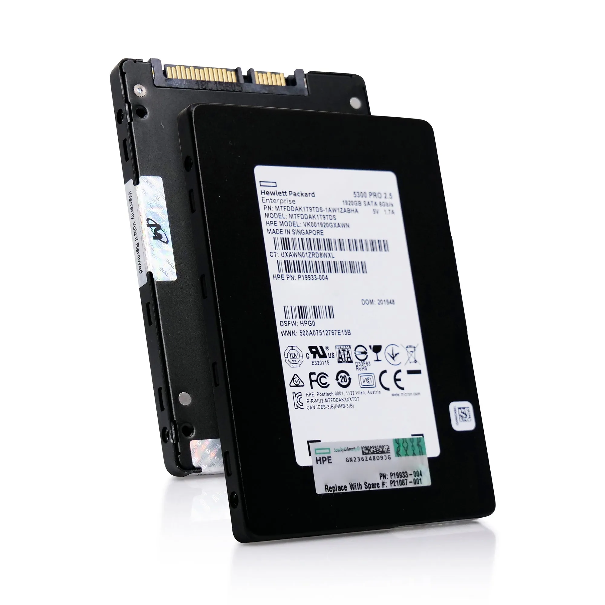 HP VK001920GXAWN 1.92TB SATA 6Gb/s 3D TLC 2.5in Solid State Drive