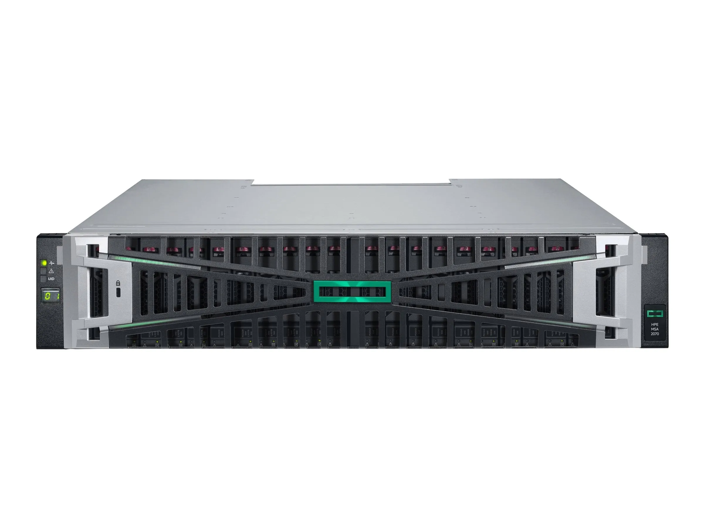 HPE Modular Smart Array 2070 10/25GbE iSCSI SFF Storage - Solid state drive array - 46 TB - 24 bays (SAS-3) - SSD 3.84 TB x 12 P76569-B25