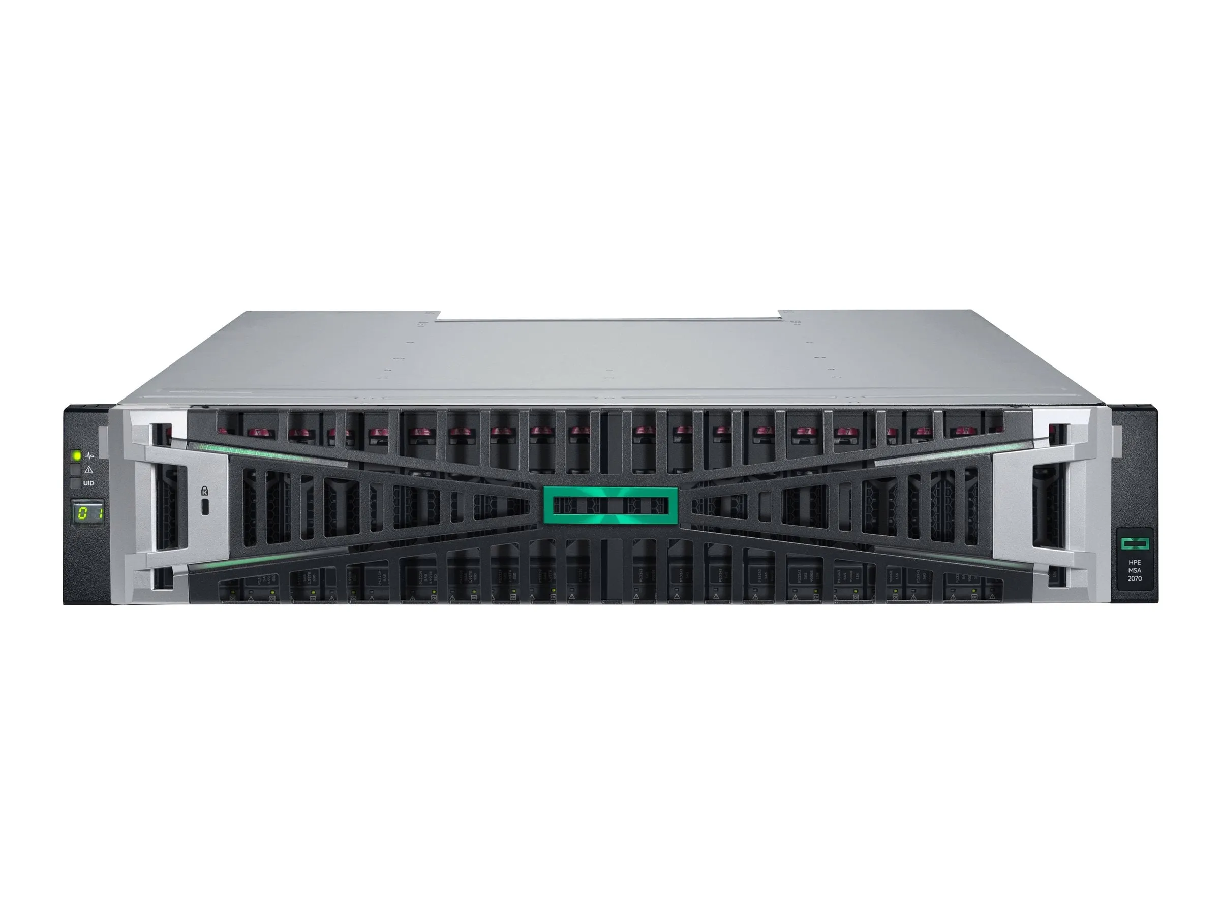 HPE Modular Smart Array 2070 16Gb Fibre Channel SFF Storage - Solid state drive array - 46 TB - 24 bays (SAS-3) - SSD 3.84 TB P76570-B25