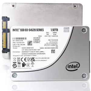 Intel D3-S4520 SSDSC2KB019TZ01 1.92TB SATA 6Gb/s 3D TLC 1DWPD 2.5in Enterprise Solid State Drive