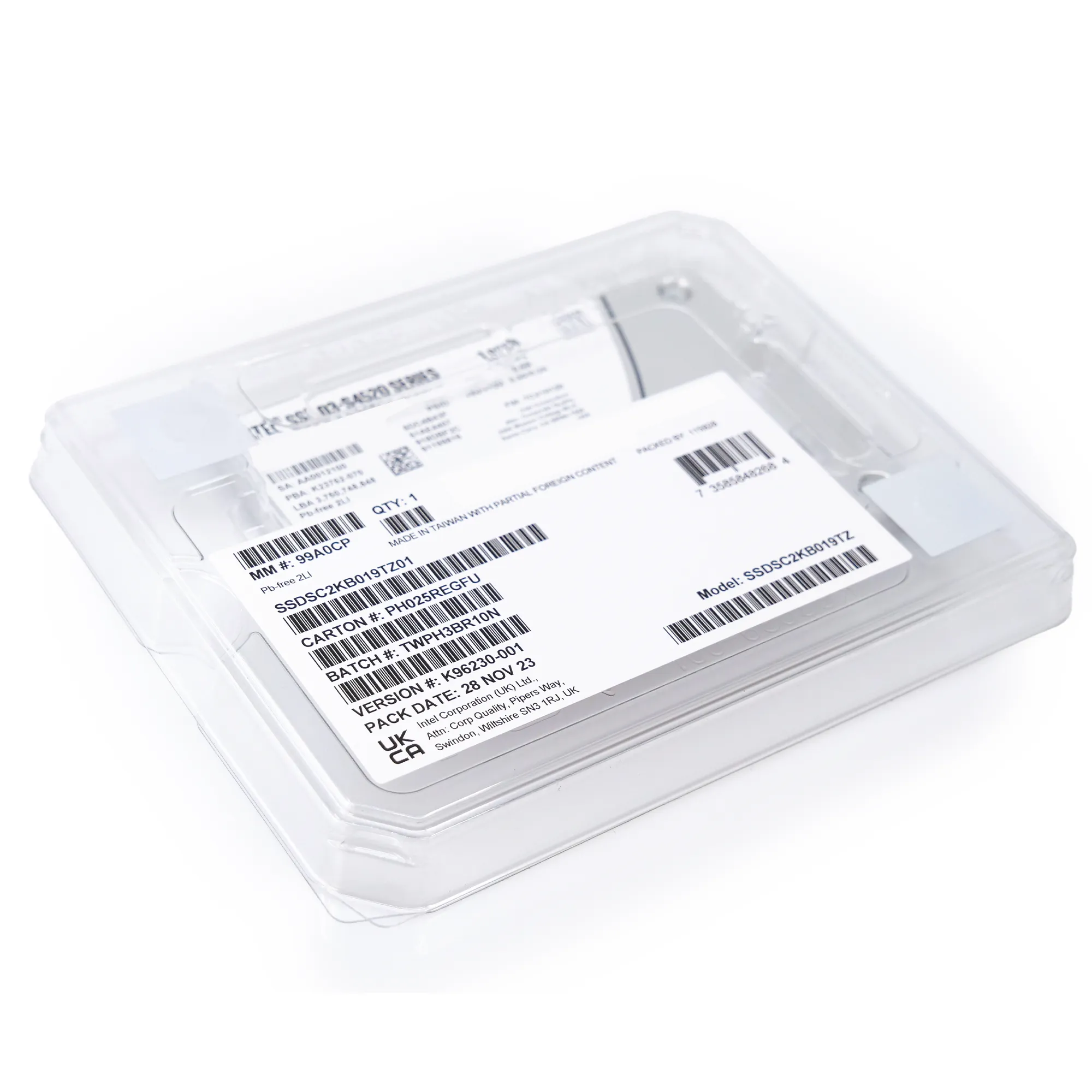 Intel D3-S4520 SSDSC2KB019TZ01 1.92TB SATA 6Gb/s 3D TLC 1DWPD 2.5in Enterprise Solid State Drive