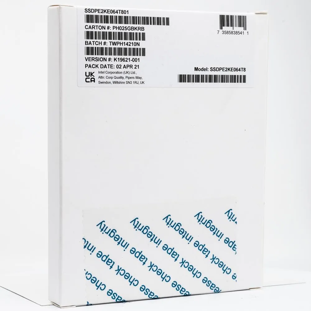 Intel DC P4610 SSDPE2KE064T8 SSDPE2KE064T801 6.4TB PCIe Gen 3.1 x4 4GB/s 2.5in Refurbished SSD