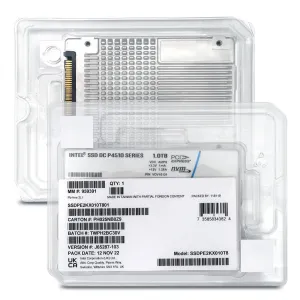 Intel P4510 SSDPE2KX010T801 1TB PCIe Gen 3.1 X4 4GB/s 3D TLC 1DWPD U.2 NVMe 2.5in Solid State Drive
