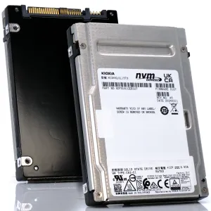 Kioxia CD6-R KCD6XLUL15T3 15.36TB PCIe Gen 4.0 X4 8GB/s 3D TLC 1DWPD U.2 NVMe 2.5in Enterprise Solid State Drive