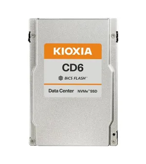 Kioxia CD6-R KCD6XLUL15T3 15.36TB PCIe Gen 4.0 X4 8GB/s 3D TLC 1DWPD U.2 NVMe 2.5in Refurbished SSD