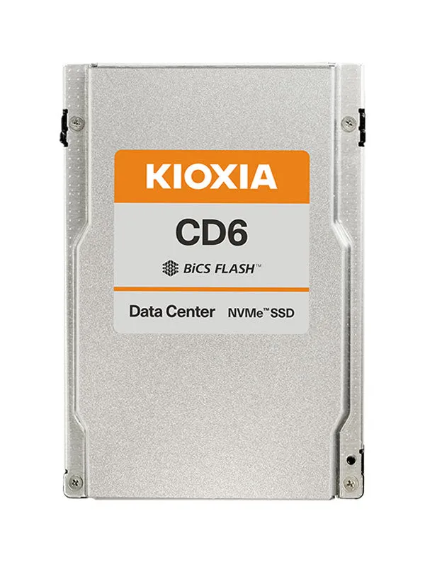 Kioxia CD6-R KCD6XLUL7T68 7.68TB 1 DWPD PCIe Gen 4.0 x4 8GB/s U.3 NVMe 2.5in Solid State Drive