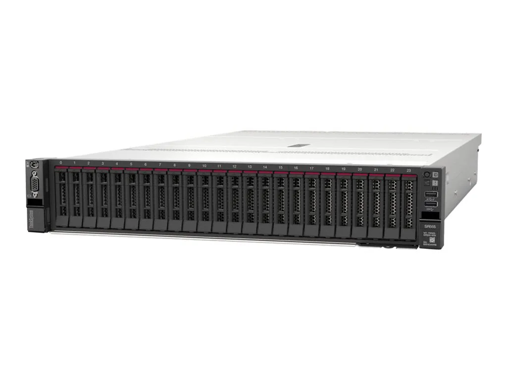 Lenovo ThinkSystem SR665 7D2V - Server - rack-mountable 2U - 2-way - 1 x EPYC 73F3 / up to 4 GHz - RAM 32 GB - SAS - hot-swap 7D2V100ANA