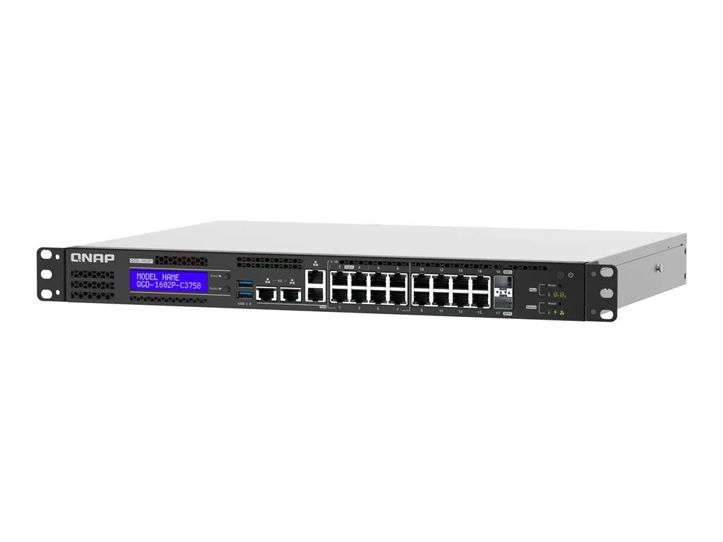 QNAP QGD-1602P - Switch - smart - 4 x 100/1000/2.5G (PoE  )   4 x 100/1000/2.5G (PoE )   8 x 10/100/1000 (PoE )   2 x 10 Gigabit QGD-1602P-C3558-8G-US
