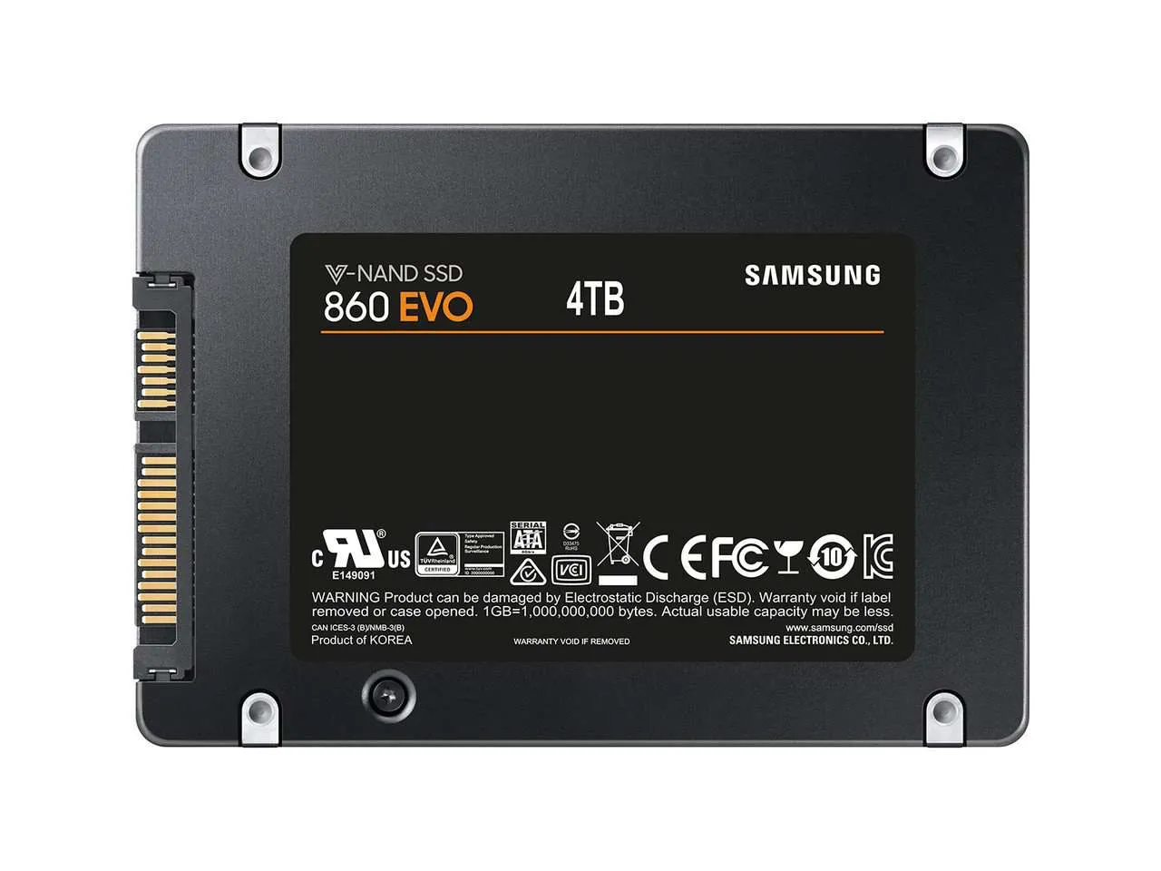Samsung 860 EVO MZ-76E4T0E 4TB SATA 6Gb/s 2.5" SSD