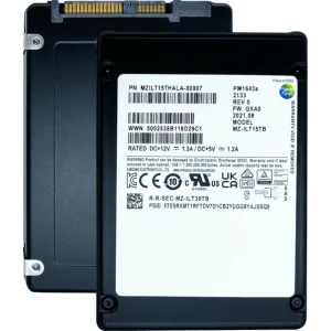 Samsung PM1643a MZILT15THALA MZ-ILT15TB 15.36TB SAS 12Gb/s 2.5" Solid State Drive