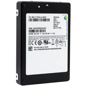Samsung PM1643a MZILT7T6HALA MZ-ILT7T6B 7.68TB SAS 12Gb/s 3D TLC 2.5in Solid State Drive