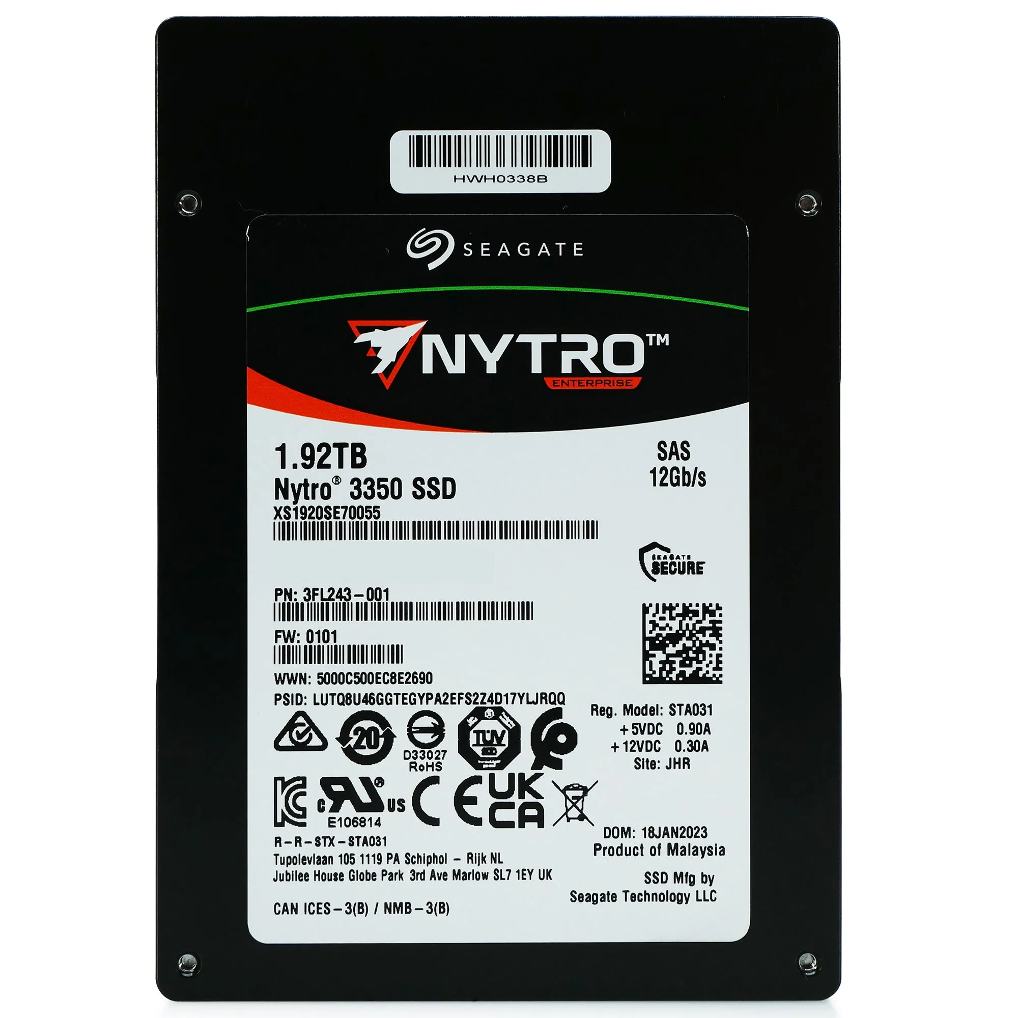 Seagate Nytro 3332 XS1920SE70055 1.92TB 1 DWPD SAS 12Gb/s 3D TLC 2.5in Solid State Drive