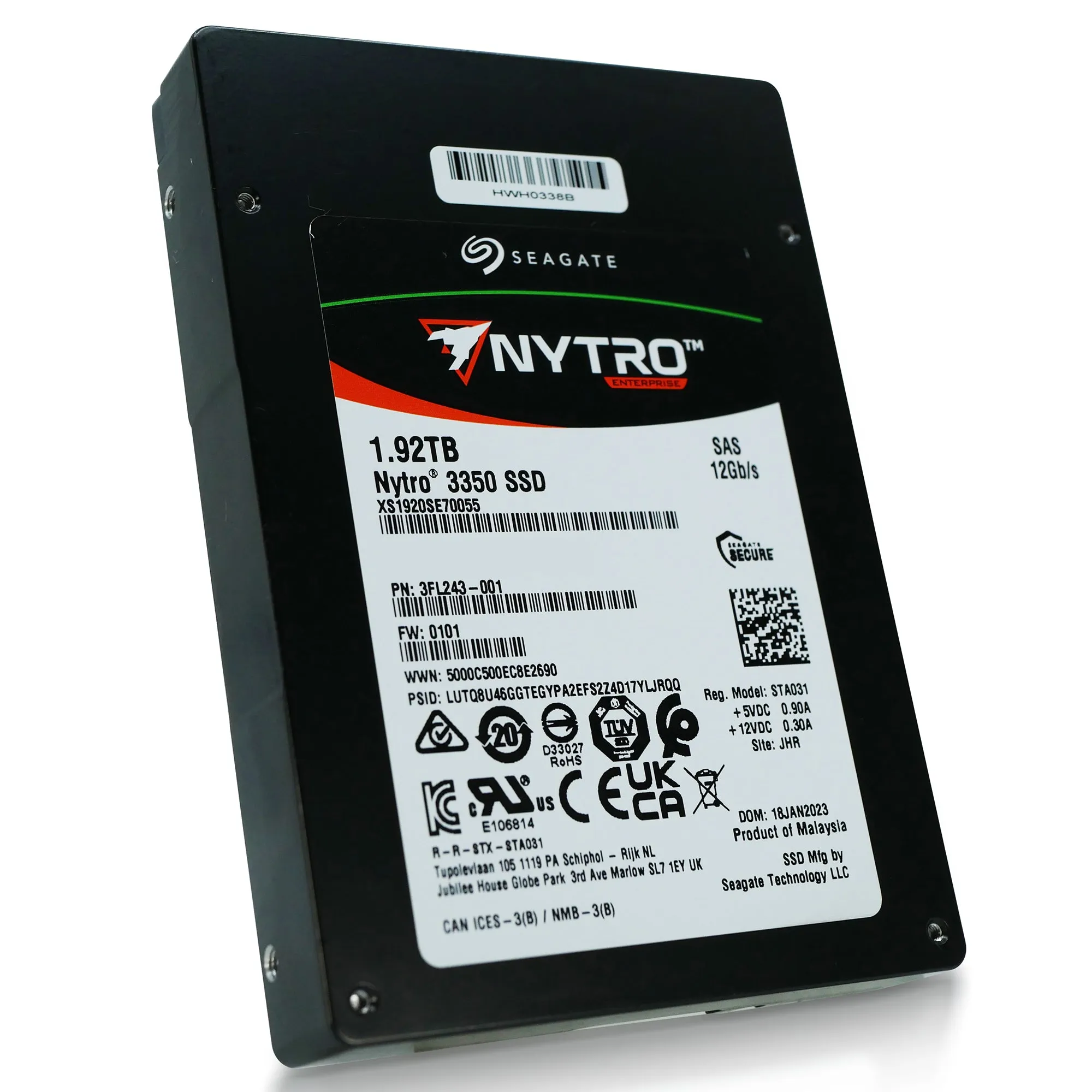 Seagate Nytro 3332 XS1920SE70055 1.92TB 1 DWPD SAS 12Gb/s 3D TLC 2.5in Solid State Drive