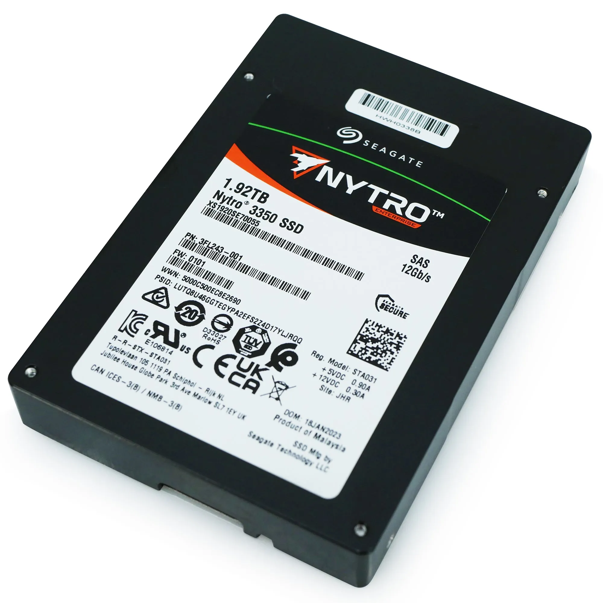 Seagate Nytro 3332 XS1920SE70055 1.92TB 1 DWPD SAS 12Gb/s 3D TLC 2.5in Solid State Drive
