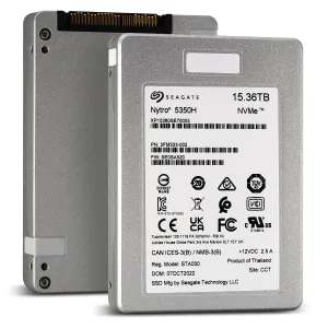 Seagate Nytro 5350H XP15360SE70005 3FM333-002 15.36TB PCIe Gen 4.0 x4 8GB/s 3D TLC U.3 NVMe 2.5in Solid State Drive
