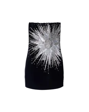 Sequin Sun Face Mini Dress