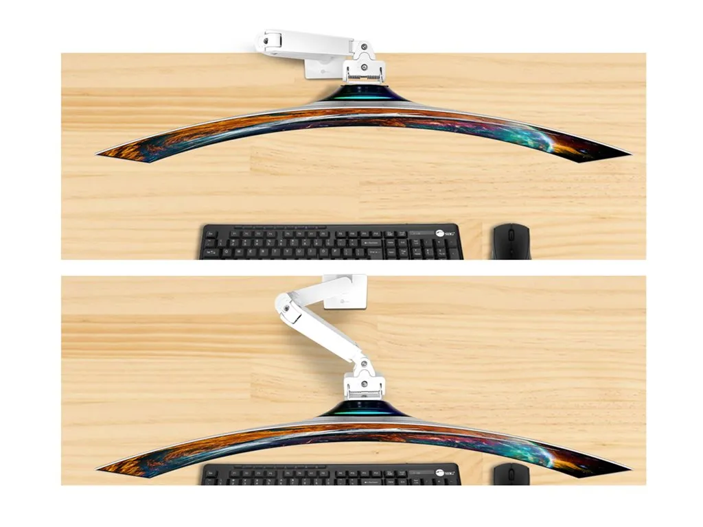 SIIG Single Heavy Duty 34- 49" Monitor Arm with Easy Top Mounting - Weight Between 22-44 lbs - Mounting kit (adjustable monitor CE-MT3S11-S1