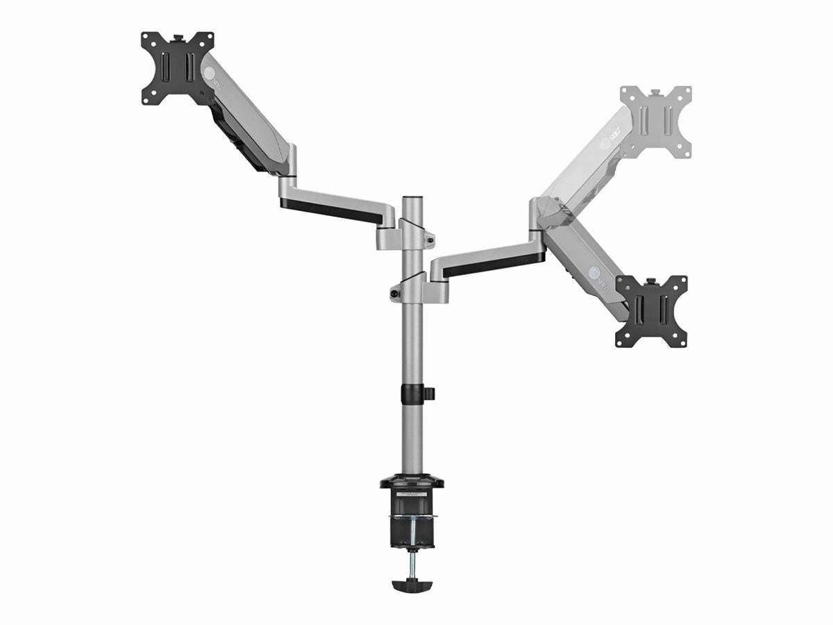 SIIG Dual Stacked Monitor Arm Desk Mount - 17 - 32" - Max Load 19.8lbs each - VESA 75/100mm - Mounting kit (dual gas spring monitor CE-MT3R11-S1