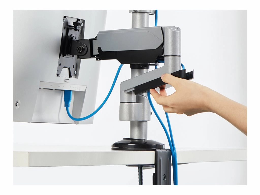 SIIG Dual Stacked Monitor Arm Desk Mount - 17 - 32" - Max Load 19.8lbs each - VESA 75/100mm - Mounting kit (dual gas spring monitor CE-MT3R11-S1