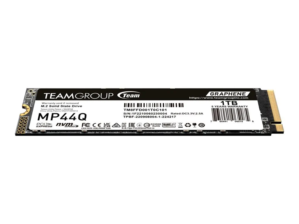 Team Group MP44Q - SSD - 1 TB - internal - M.2 2280 - PCIe 4.0 x4 (NVMe) TM8FFD001T0C101
