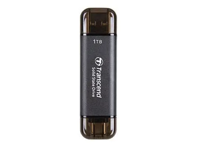 Transcend ESD310C - SSD - 256 GB - external (portable) - USB 3.2 Gen 2x1 (USB-C connector) - black TS256GESD310C