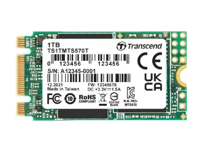 Transcend MTS570T - SSD - 128 GB - internal - M.2 2242 (double-sided) - SATA 6Gb/s TS128GMTS570T