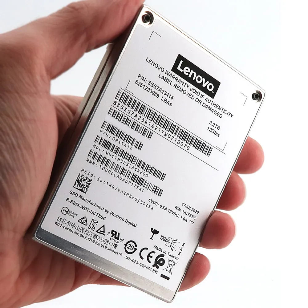 Western Digital / Lenovo SS530 WUSTM3232ASS200 10DWPD 3.2TB SAS 12GB/s 3D TLC 2.5in Solid State Drive