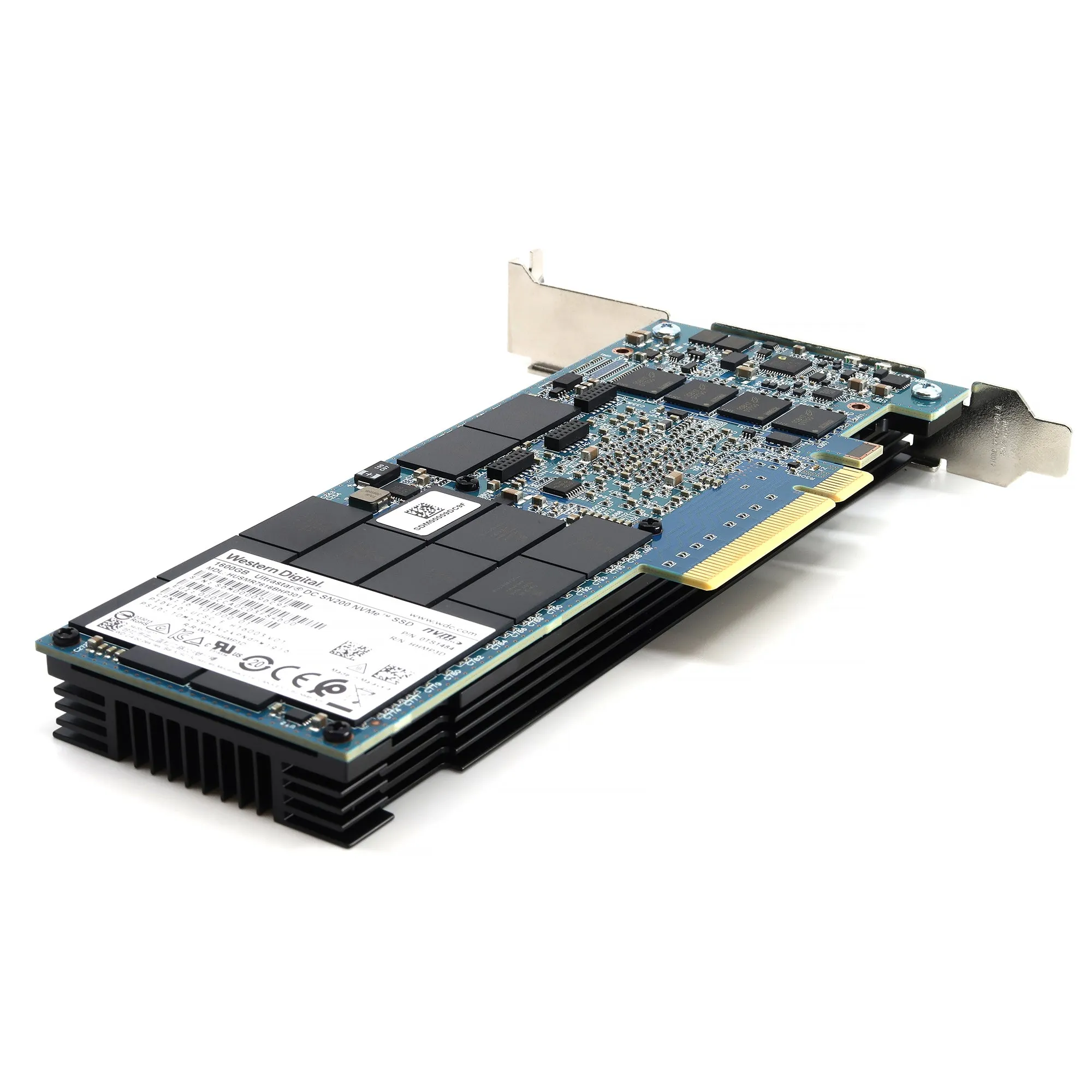 Western Digital Ultrastar DC SN200 HUSMR7616BHP301 0TS1484 1.6TB PCIe Gen3 x8 8GB/s MLC NVMe AIC HHHL Solid State Drive