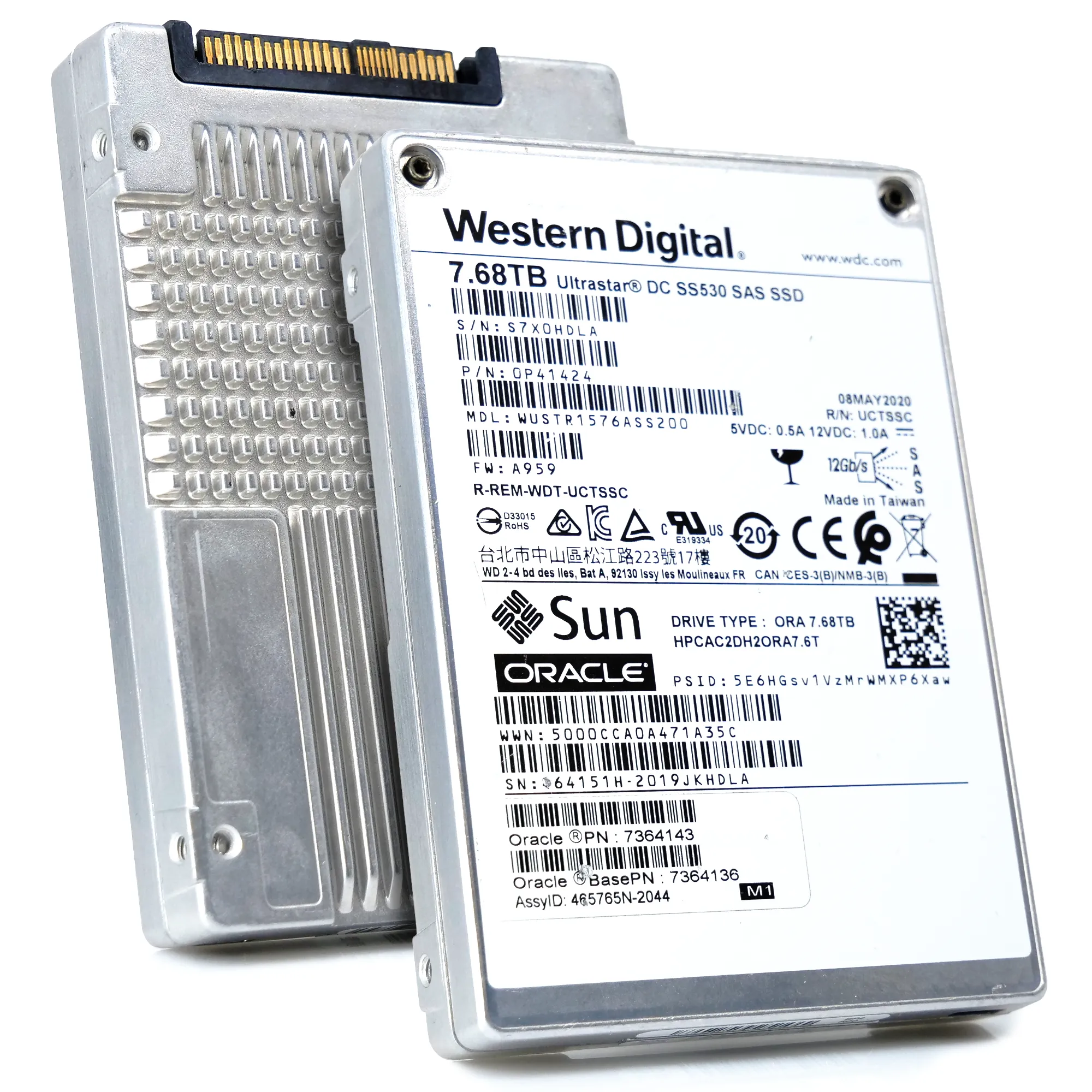 Western Digital Ultrastar DC SS530 WUSTR1576ASS200 0P41424 7.68TB 1 DWPD SAS 12Gb/s 3D TLC 2.5in Solid State Drive